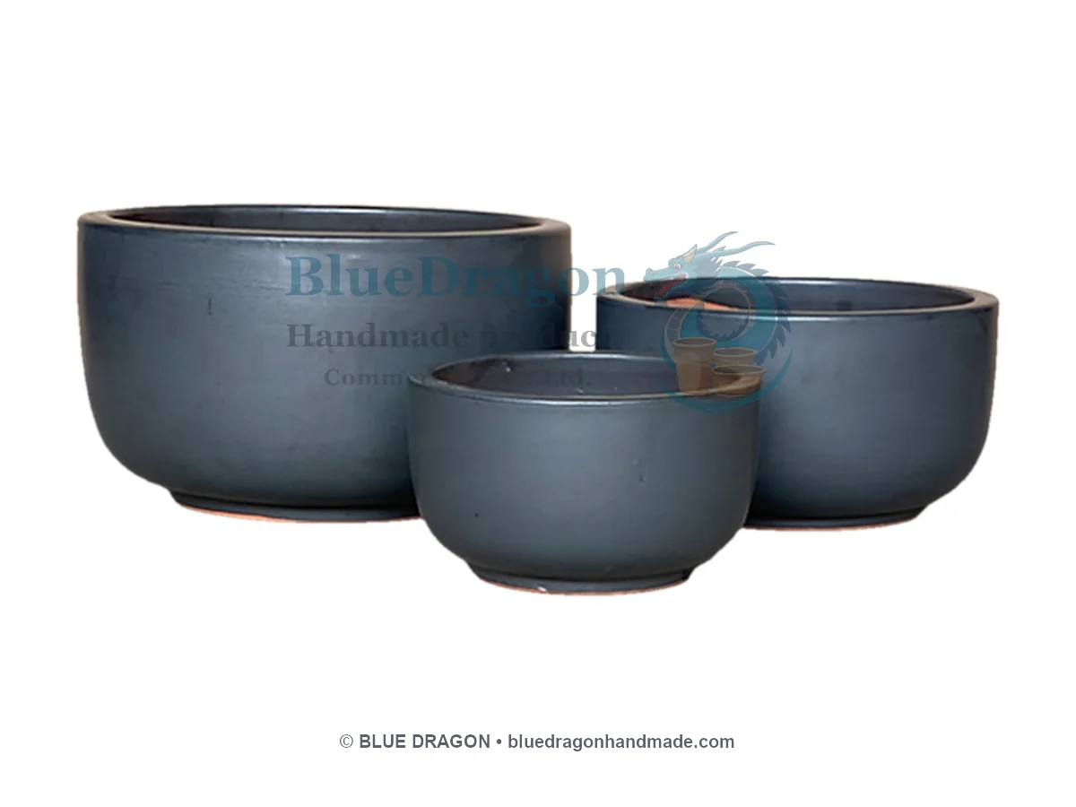 Glazed Planters Mix Pallet 02 - Low EggPot Bowls